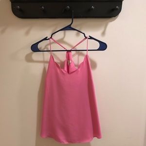 J Crew Pink Scalloped Edge Tank Top